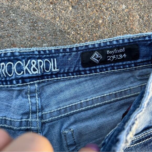 Rock and Roll Cowgirl boyfriend jeans size 27 x 34 - Picture 4 of 6